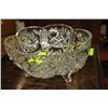 Image 1 : LARGE PINWHEEL CRYSTAL FOOTED BOWL