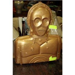 1983 STAR WARS TALKING C-3PO TOY CASE WITH LIGHT