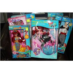 6 LITTLE MERMAID DOLLS W MOTHER AND BABY DOLL