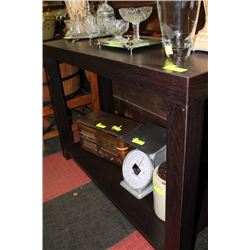 BROWN SIDEBOARD/ENTRY TABLE - 47" l X 18" W X 33"H