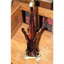 PURPLE ART GLASS VASE