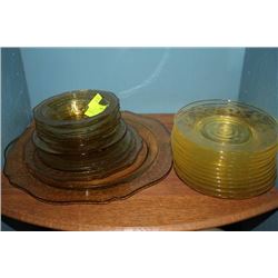 ESTATE LOT OF 21 PCES OF YELLOW DEPRESSION
