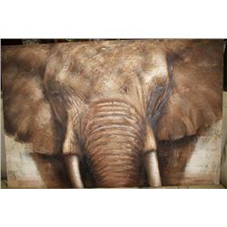 LARGE ELEPHANT CANVAS PICTURE - 59 L X 39 H