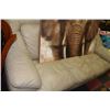 Image 1 : HIGH QUALITY BEIGE LEATHER 91" SOFA