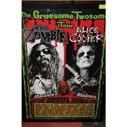 "THE GRUESOME TWOSOME TOUR" FRAMED POSTER W/ ROB