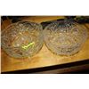 Image 1 : 2 PCES OF FOOTED PINWHEEL CRYSTAL BOWLS