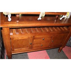 SOLID WOOD SIDEBOARD W/ 2 DRAWERS & CABINETS