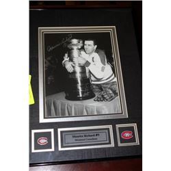 MAURICE RICHARD SIGNED STANLEY CUP PICTURE
