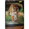 Image 1 : MOTHER TIGER CARRYING BABY TIGER - FRAMED PICTURE