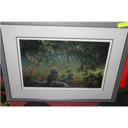 LE PRINT "ON THE POND-WOOD DUCKS" BY ROBERT