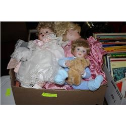 BOX OF COLLECTIBLE PORCELAIN DOLLS