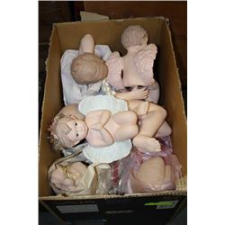 BOX OF ANGEL AND CHERUB ORNAMENTS