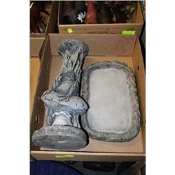 WAUCONDA 1994 BIRD BATH SCULPTURE ON CHOICE: FROG