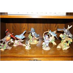 ANDREA 8 PC PORCELAIN BIRD SET