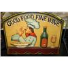 Image 1 : "GOOD FOOD FINE WINE" PUB DECOR