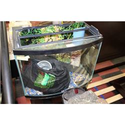 35 GALLON BOW FRONT AQUARIUM WITH STAND