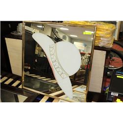 FRAMED LADY PICTURE ON MIRROR