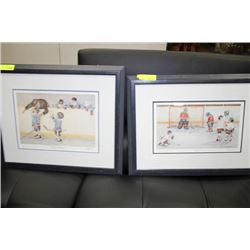 JOHN NEWBY COACHES CORNER AND YES SIGNED PRINTS X2