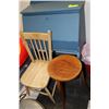Image 1 : PAINTED BLUE CHILDS DROP FRONT WITH CHAIR AND