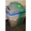 Image 1 : RUBBERMAID TOTES W/ LIDS X4