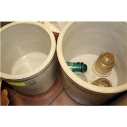 MEDALTA 2 GALLON AND 3 GALLON CROCKS  WITH 4