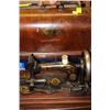 Image 1 : EARLY SINGER HAND CRANK SEWING MACHINE IN CASE