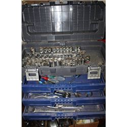 GREY TOOL BOX W/ CONTENTS