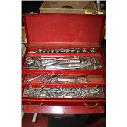 RED TOOLBOX W/ CONTENTS