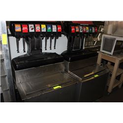 PAIR OF COCA COLA FOUNTAIN DRINK DISPENSERS-CARTS