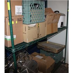 GREEN COMMERCIAL SHELVING RACK