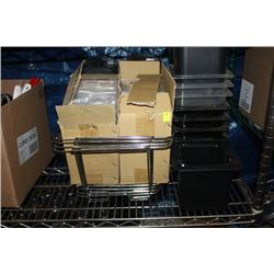 LOT OF INSERTS, MENU HOLDERS,NAPKIN DISPENSERS ETC