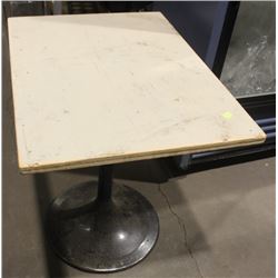 WOOD TOP PEDESTAL TABLE