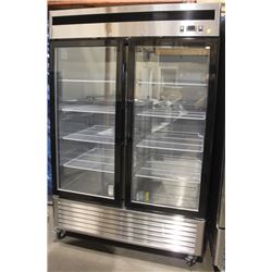 NEW STAINLESS STEEL GLASS FRONT COOLER