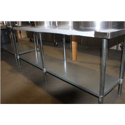 NEW STAINLESS STEEL 24" X 84 " PREP TABLE
