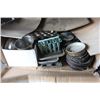 Image 1 : LARGE BOX OF PANS, TRAYS ETC.