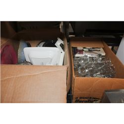 2 BOXES OF DISHES