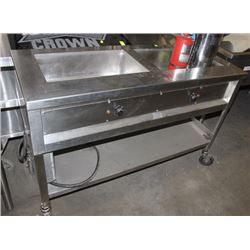 STAINLESS STEEL 2 WELL STEAM TABLE