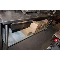 STAINLESS PREP TABLE WITH DRAWER 72" X 30"