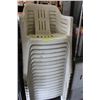 Image 1 : 18 WHITE PLASTIC PATIO CHAIRS