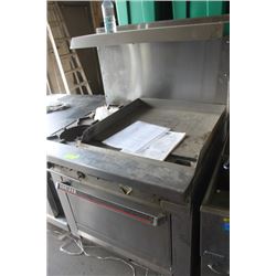 COMMERCIAL STOVE WITH 2 BURNERS, FLAT GRILL & OVEN