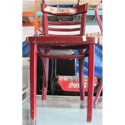 RED WOODEN CHAIR X16