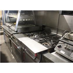 VULCAN DOUBLE OVEN WITH 48" FLAT TOP GRILL &