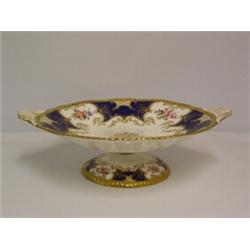 COALPORT BATWING COMPORT, with cobalt blue and gilt decoration. Circa 1891+ 50 - 70...