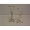 Image 1 : WINE GLASS,with bell bowl on plain stem together with wine glass with bell bowl on multi twist st...