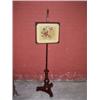 Image 1 : VICTORIAN MAHOGANY POLE SCREEN,with ajustable needlework panel on tripod base 180 - 220...