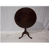 Image 2 : GEORGIAN MAHOGANY SNAP TOP TABLE,with circular top turned column and raised tripod base 180 - 220...