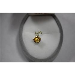 14K GOLD CITRINE PENDANT