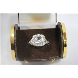 STERLING SILVER CUBIC ZIRCONIA RING