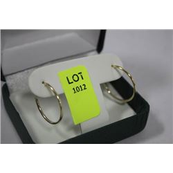 14K GOLD HOOP EARRINGS