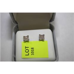 STERLING SILVER DIAMOND EARRINGS